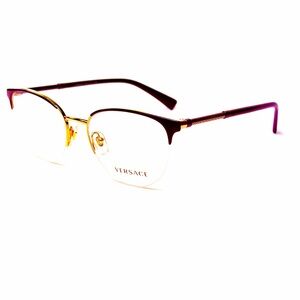 Versace Mod. 1247 1418 Violet Gold Authentic New Eyeglasses